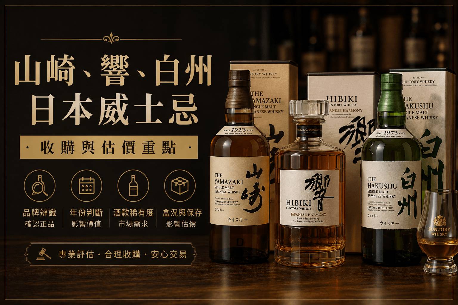 山崎響白州日本威士忌收購估價封面圖