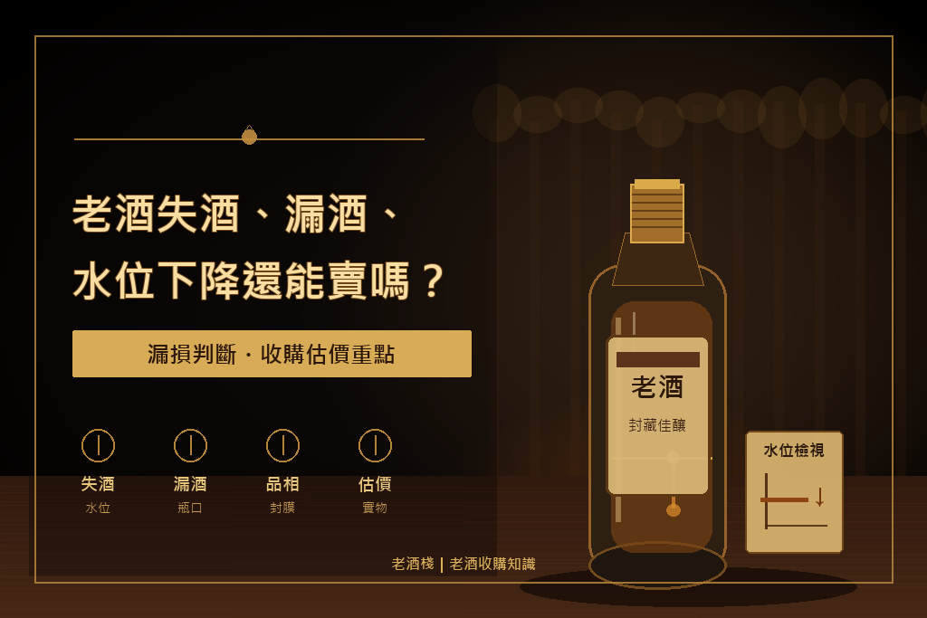 老酒失酒、漏酒與水位下降收購估價判斷封面圖